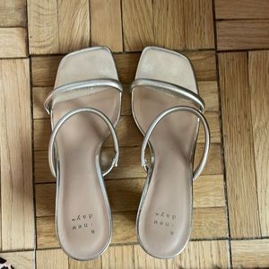Gold Strap heels 7.5